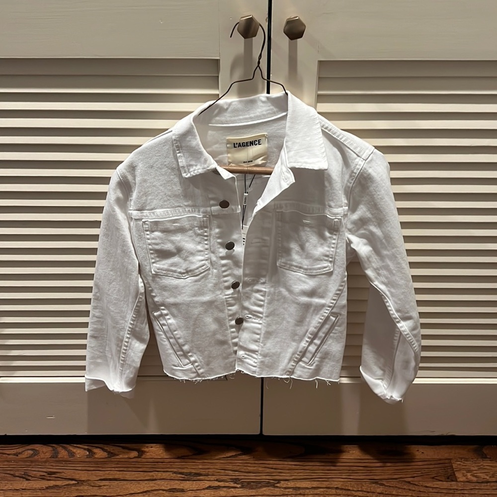 Janelle Slim Raw-Edge Jacket